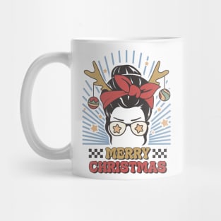 Merry christmas messy bun Mug